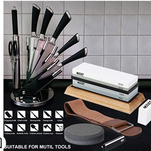 Kitchen Knife Sharpening Kit With Everything You Need To Hone Your
